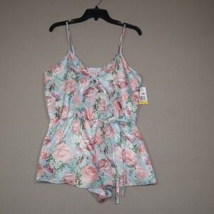 Flora by Flora Nikrooz Brenda Printed Charmeuse Romper - Size Small